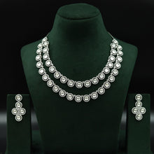 Round Neck Zircon/AD Necklace Set 6668-28