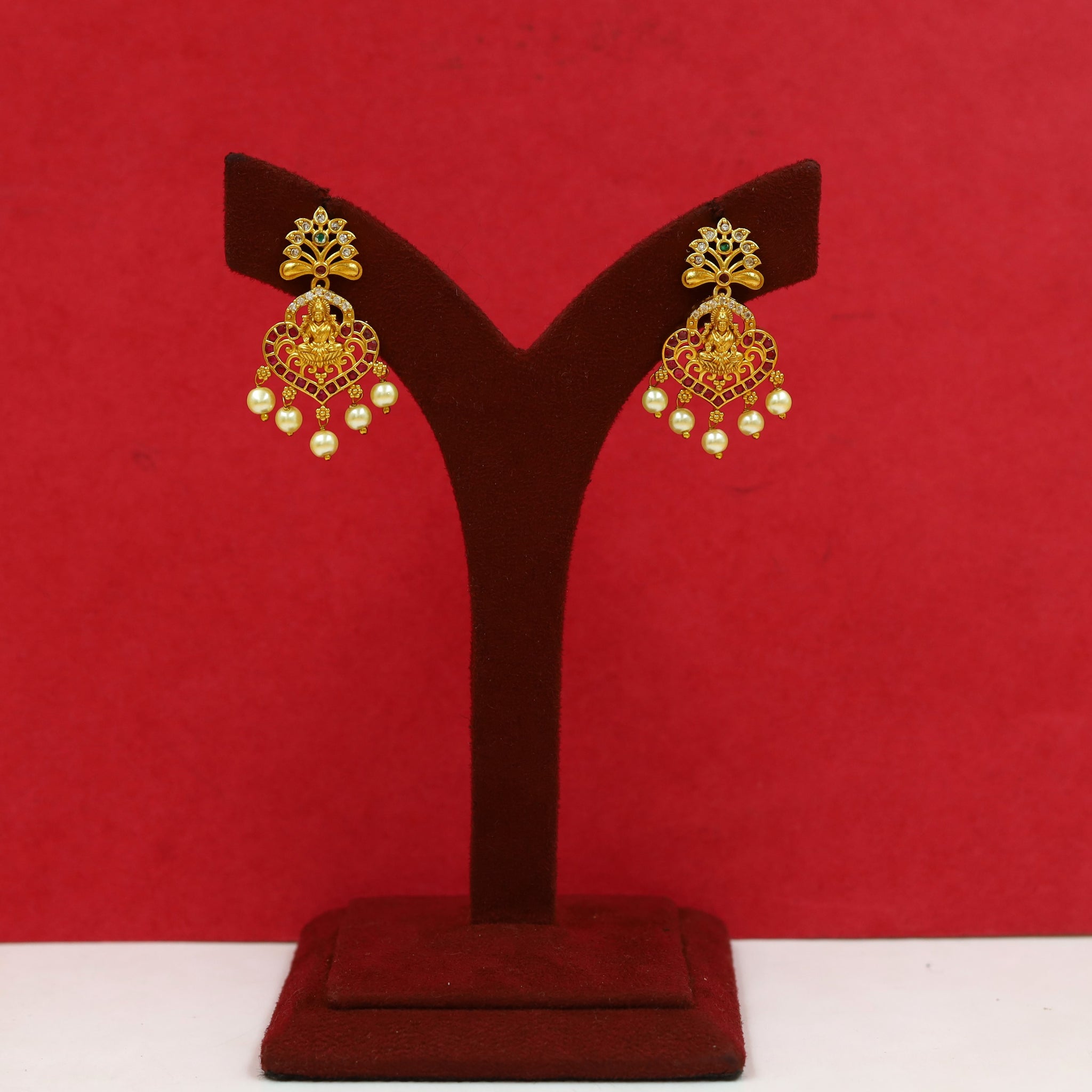 Long Neck Gold Look Necklace Set 16665-33