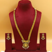 Long Neck Gold Look Necklace Set 16665-33