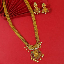 Long Neck Gold Look Necklace Set 16665-33