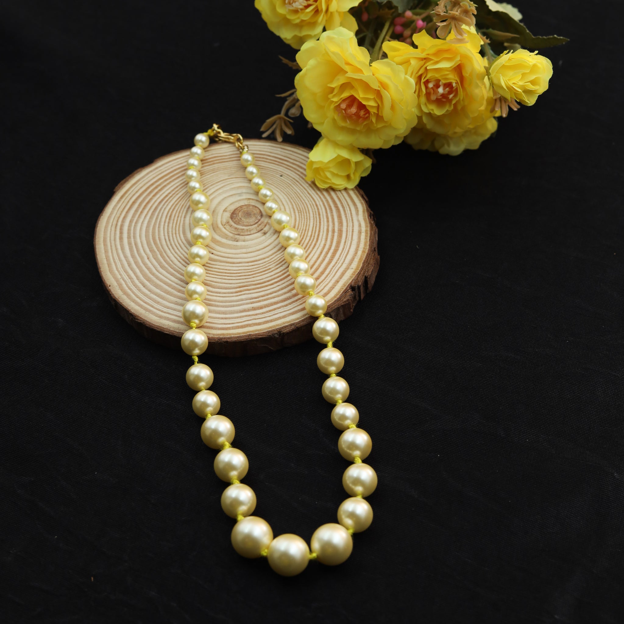 Off White Pearl Necklace Set 6845-0029