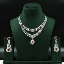 Round Neck Zircon/AD Necklace Set 6657-28