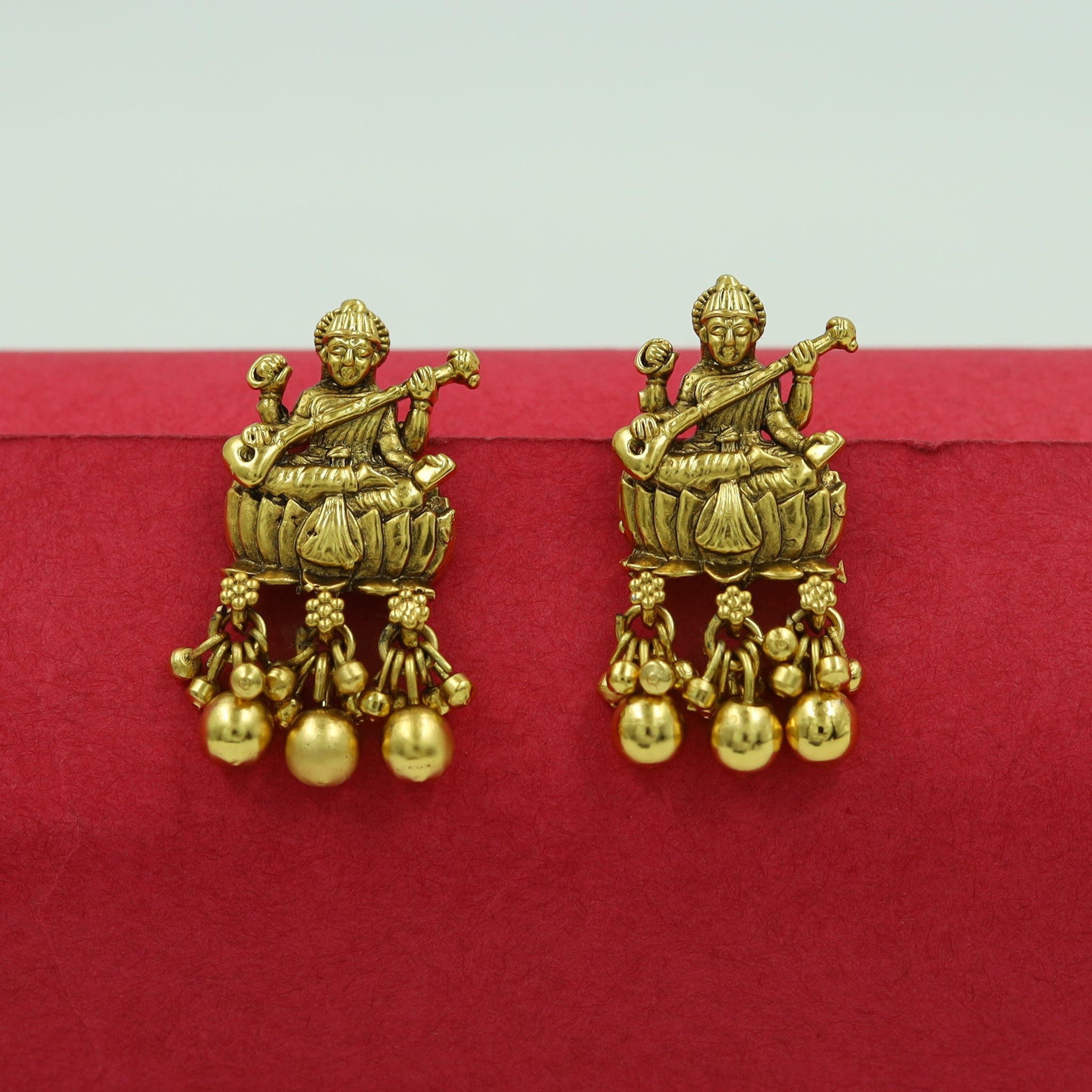 Antique Gold Temple Earring 15757-28