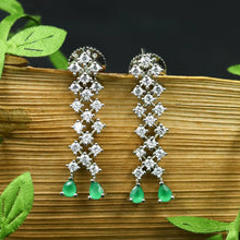 Round Neck Zircon/AD Necklace Set 12549-28