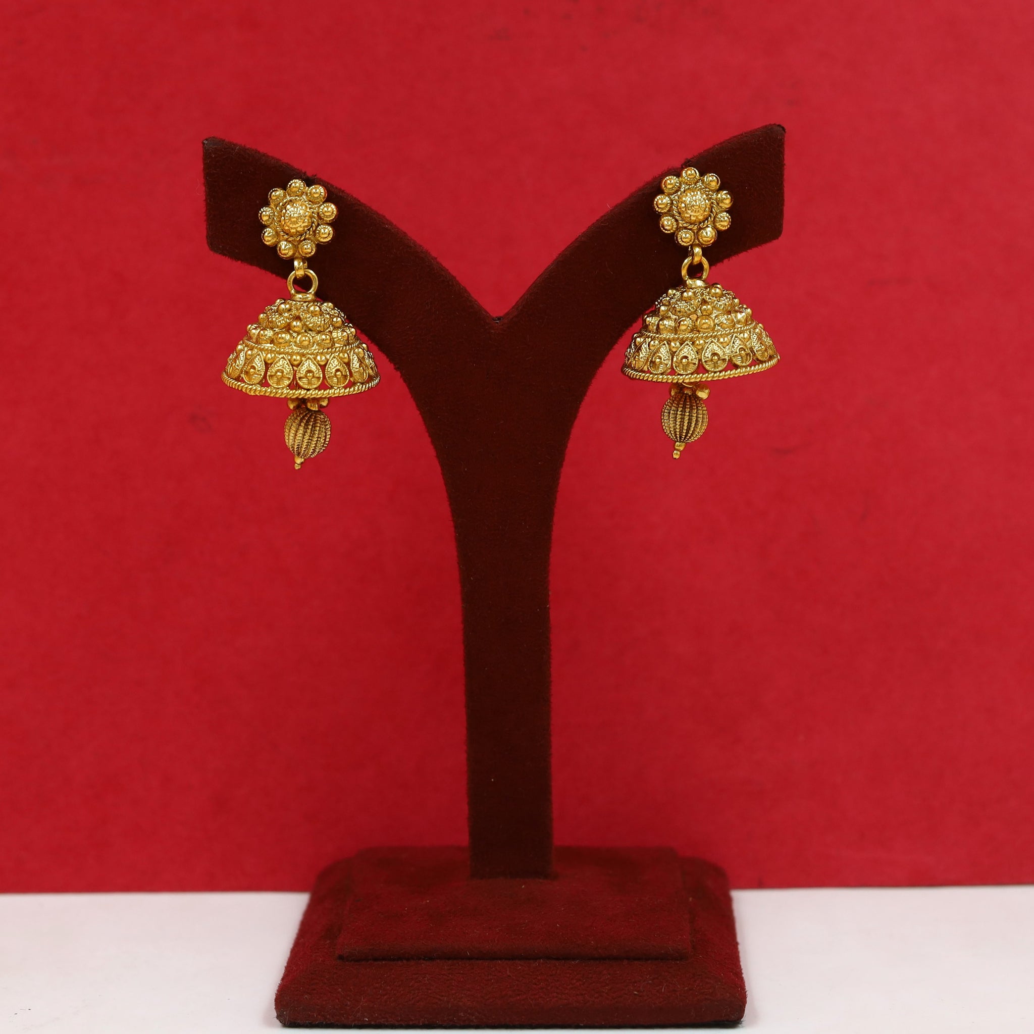 Long Neck Gold Look Necklace Set 17840-33