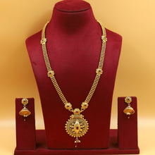 Long Neck Gold Look Necklace Set 16663-33