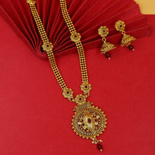 Long Neck Gold Look Necklace Set 16663-33