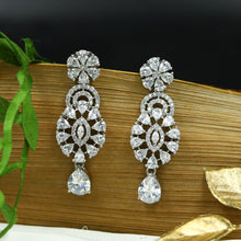 Silver Plated Zircon/AD Round Necklace Set 4967-9032
