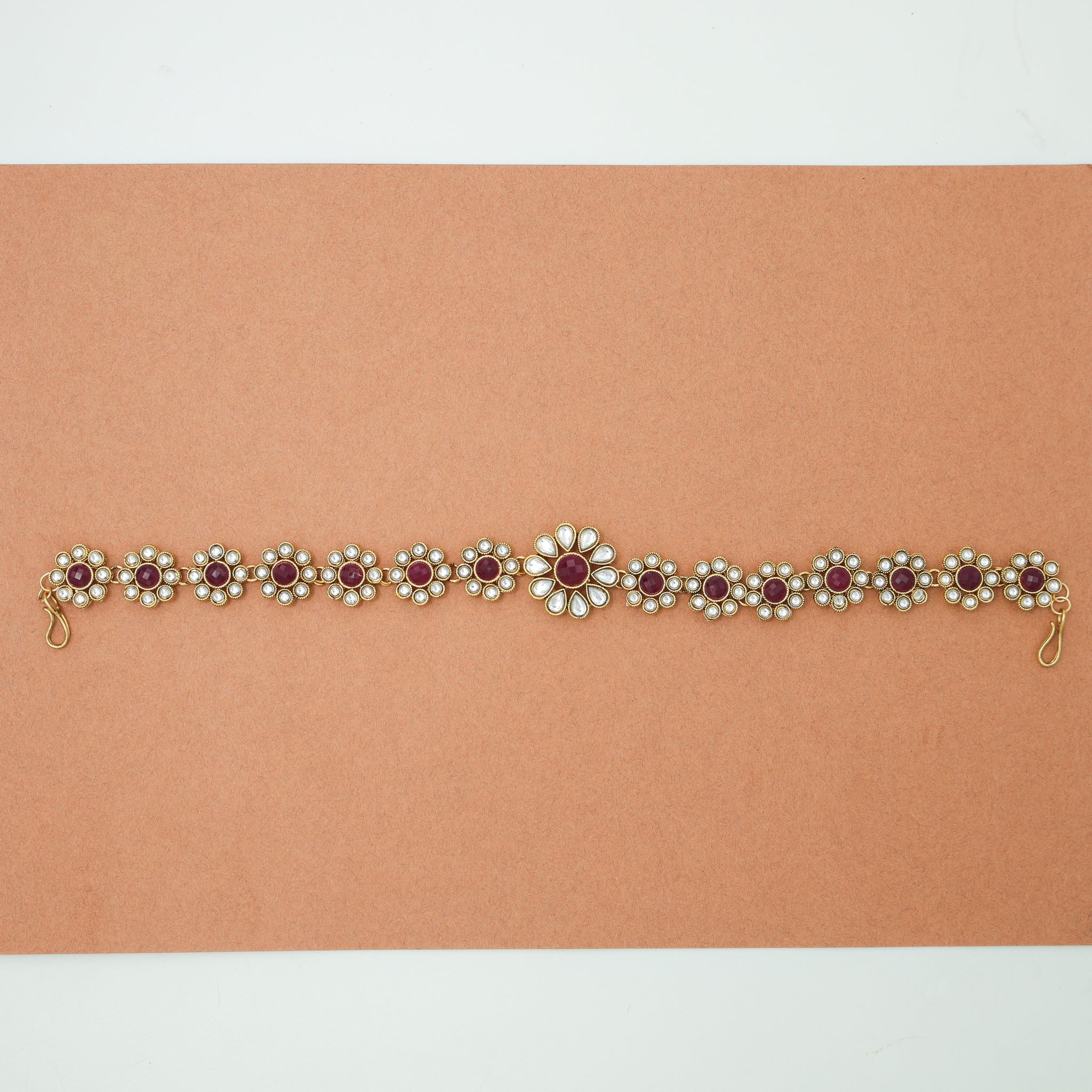Gold Plated Kundan Sheeshfool 8468-28