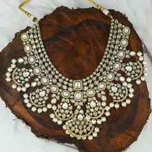 Round Neck Polki Necklace Set 11663-21