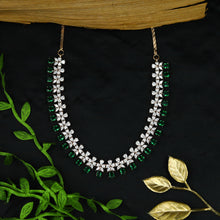 Green Zircon/AD Necklace Set 13170-9984
