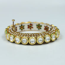 White Jadau Kundan Bangles/Kada 17835-5017
