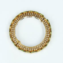 White Jadau Kundan Bangles/Kada 17835-5017