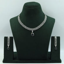 Round Neck Zircon/AD Necklace Set 16214-69