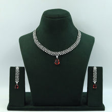 Round Neck Zircon/AD Necklace Set 16214-69