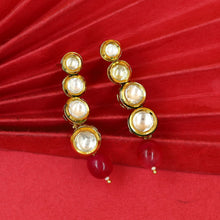 White Kundan Earring 6859-0055