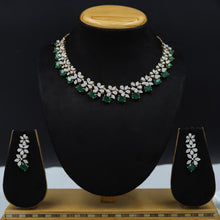 Round Neck Zircon/AD Necklace Set 11629-08