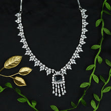 Round Neck Zircon/AD Necklace Set 12531-28