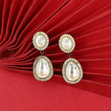 Sabyasachi Inspired Moissanite light Kundan Earring 17021-87
