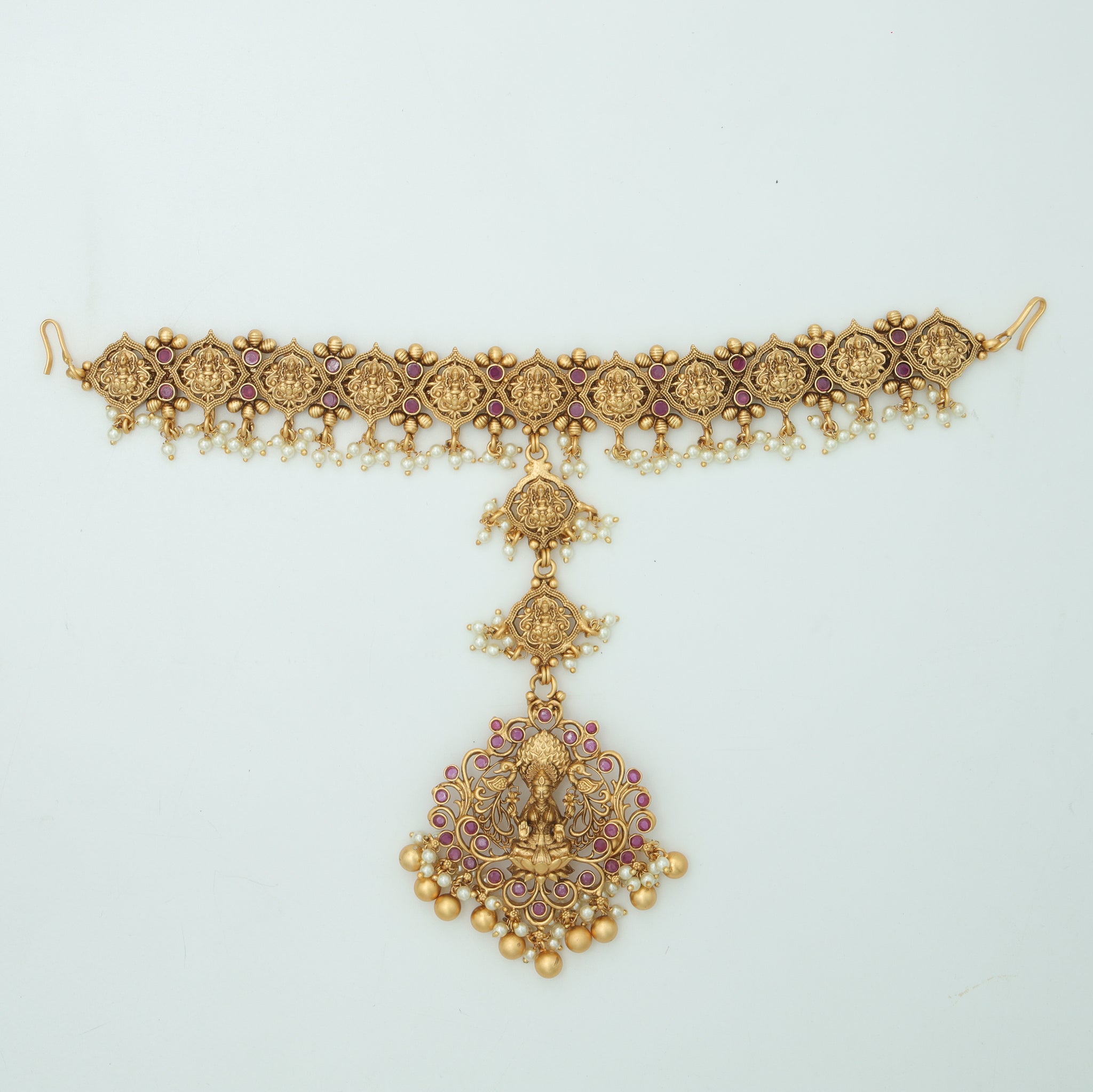 Gold look Temple  Mathapatti 17639-4821