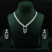 Round Neck Zircon/AD Necklace Set 12531-28