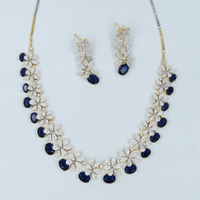 Round Neck Zircon/AD Necklace Set 11629-08
