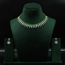 Round Neck Zircon/AD Necklace Set 12765-68
