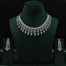 Round Neck Zircon/AD Necklace Set 11911-69