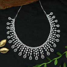 Round Neck Zircon/AD Necklace Set 11911-69