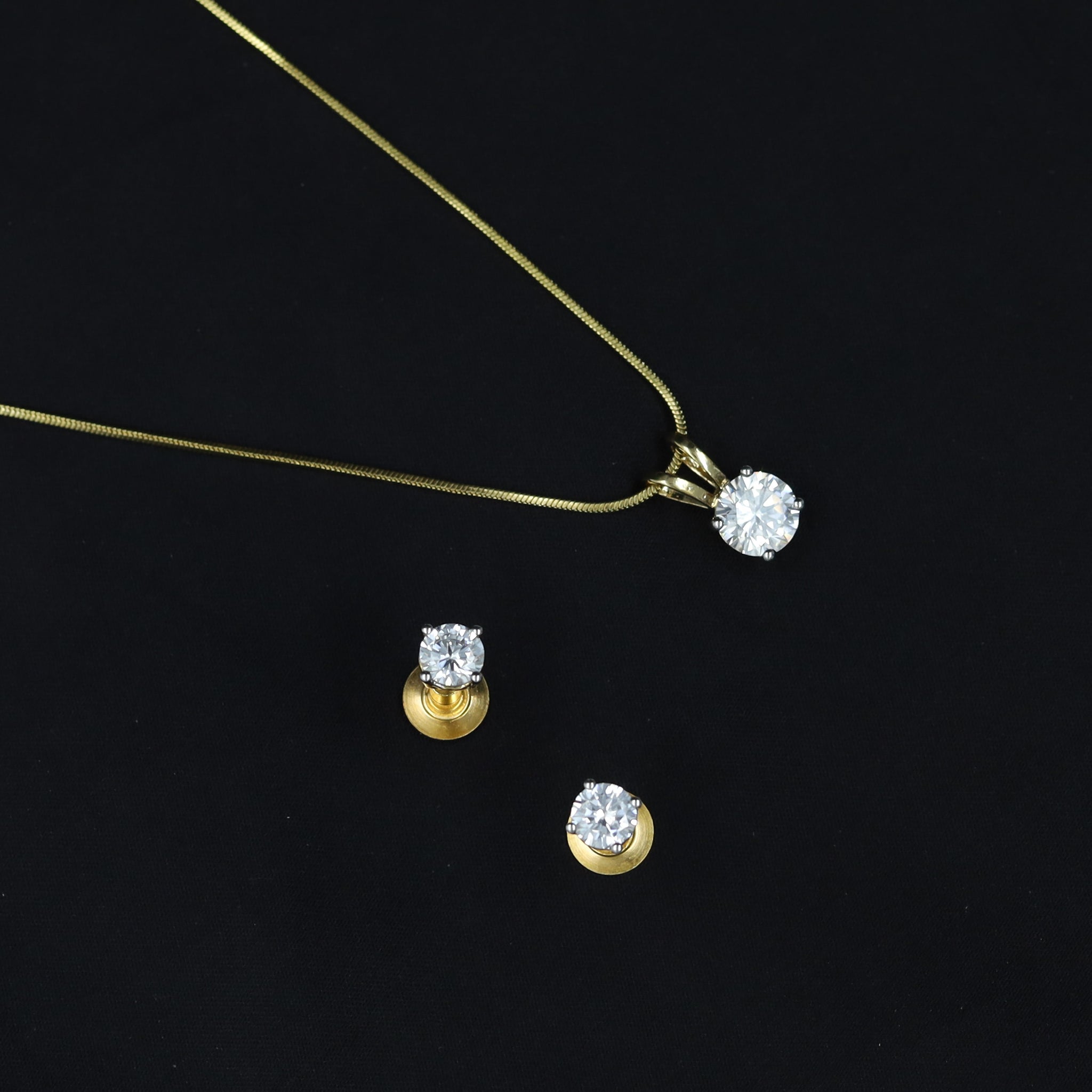 Light Zircon/AD Pendant Set 11640-08