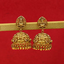 Antique Gold Plated Temple Jhumki 17791-33