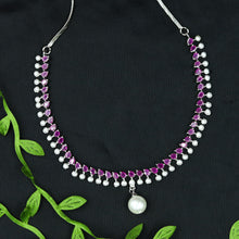 Round Neck Zircon/AD Necklace Set 6658-28