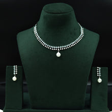 Round Neck Zircon/AD Necklace Set 6658-28