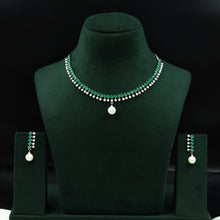 Round Neck Zircon/AD Necklace Set 6658-28