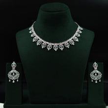 Round Neck Zircon/AD Necklace Set 12770-68