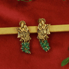 Tops/Studs Temple Radha Krishna Earring 3918-28