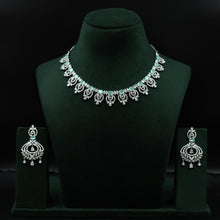 Round Neck Zircon/AD Necklace Set 12770-68