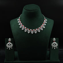 Round Neck Zircon/AD Necklace Set 12770-68