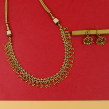 Antique Gold Plated Round Neck Necklace Set 9949-28