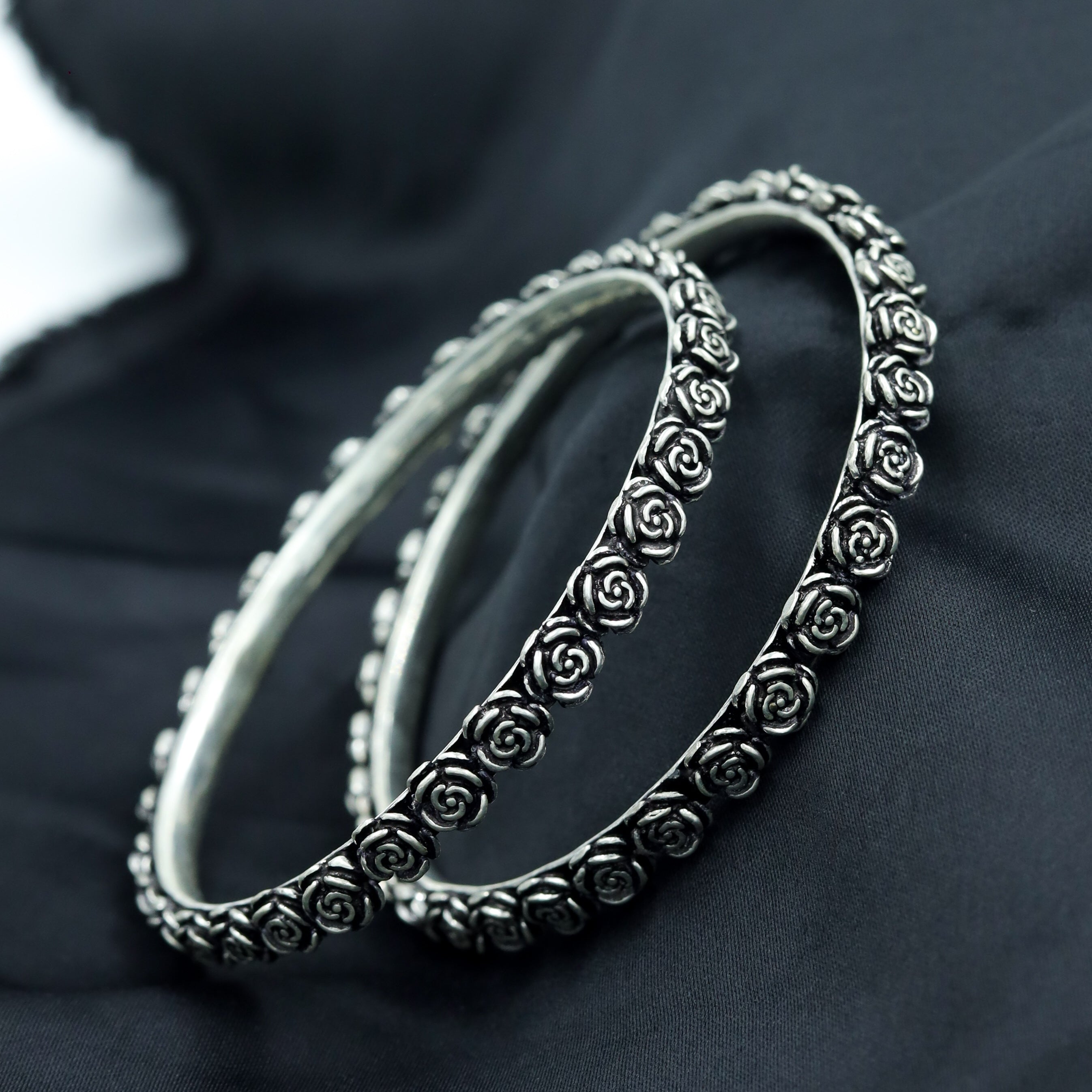 Buy Pure silver 925 Hallmarked Bangles 11641 7765 Online 6844692660277 Dazzles Jewellery