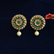 Green Antique Earrings 13863-0952