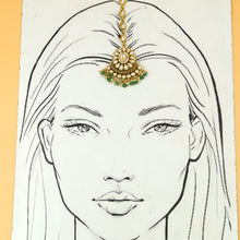 Antique Gold Finish Maang Tikka 18381-28