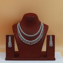 Round Neck Zircon/AD Necklace Set 19733-31