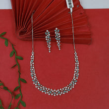 Round Neck Zircon/AD Necklace Set 19359-69