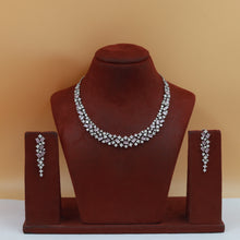 Round Neck Zircon/AD Necklace Set 19359-69