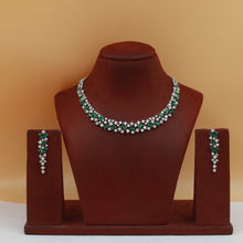 Round Neck Zircon/AD Necklace Set 19359-69