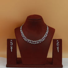 Round Neck Zircon/AD Necklace Set 19359-69