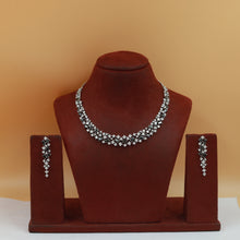Round Neck Zircon/AD Necklace Set 19359-69