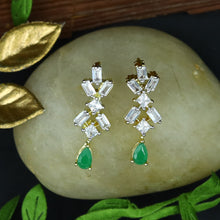 Green Zircon/AD Necklace Set 14450-1540