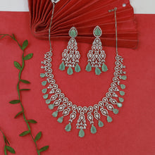 Round Neck Zircon/AD Necklace Set 4147-69